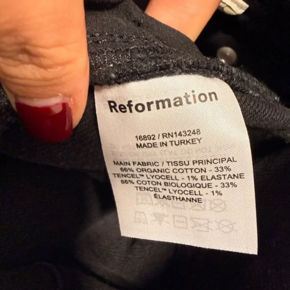 REFORMATION Jeans Faded Black Destroyed High Waist Rise Skinny Jean size 25 - Picture 11 of 12